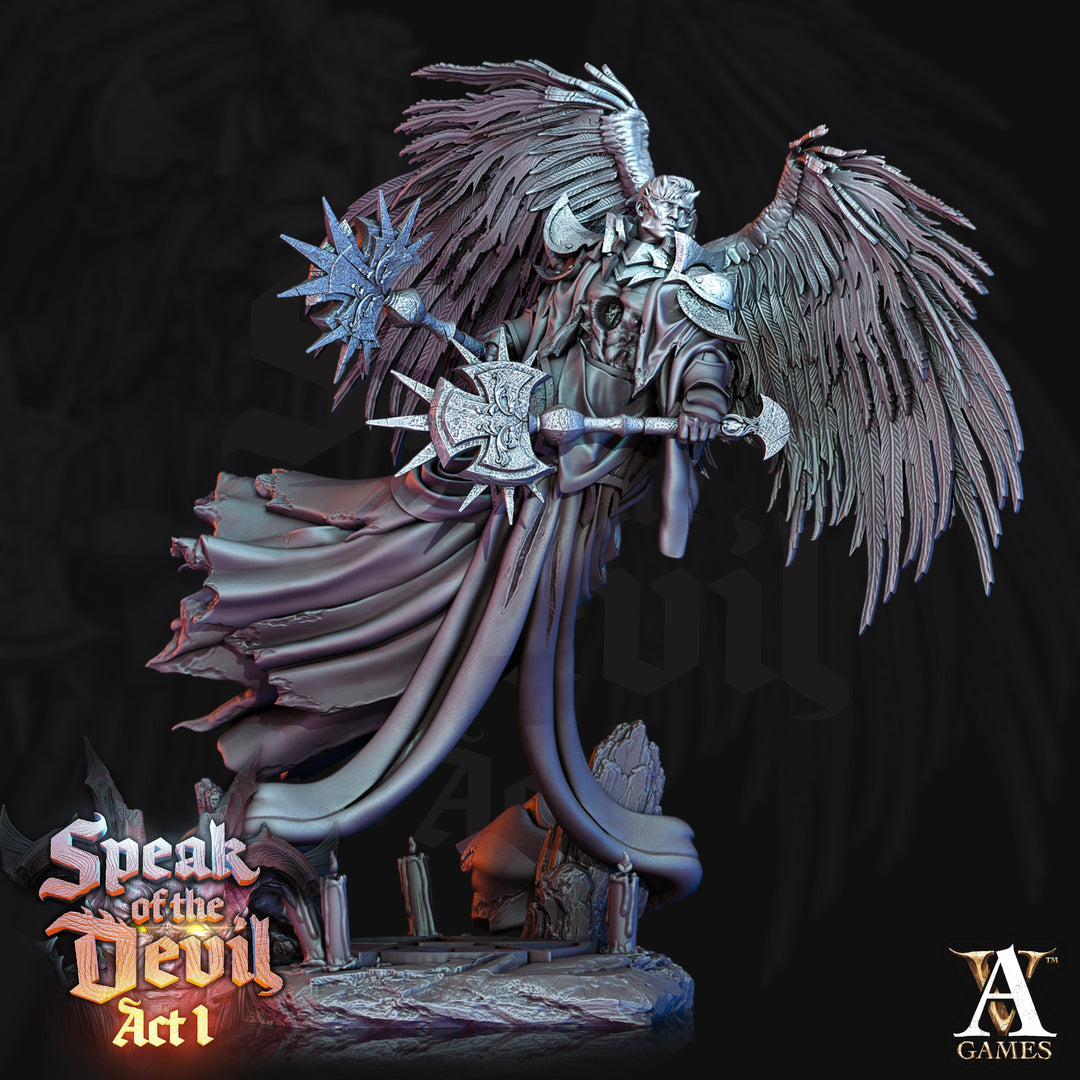 Fallen Angel | 32mm, 75mm Scales | Angel Succubus Miniature | Dungeons and Dragons Miniatures | Pathfinder Miniatures |