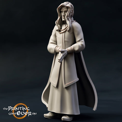 Elf Wizard Sorcerer Mage Resin Miniature | Miniature |Available in 28mm, 32mm,75mm Scales | Pathfinder Figure | DnD | Figurine unpainted |
