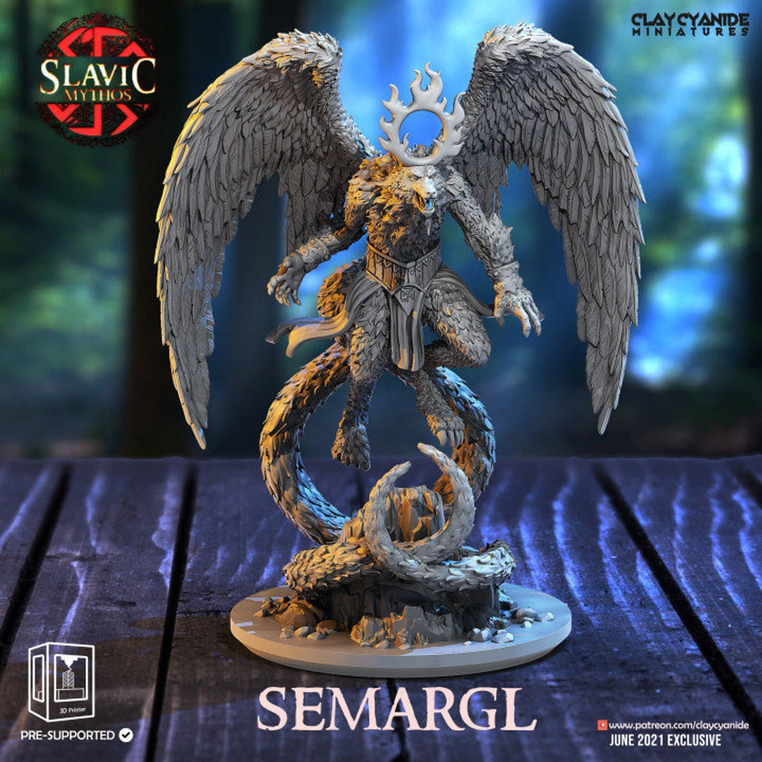 Angel Werewolf Deity - | 90mm -- 28mm/32mm Scale | Resin Miniature | Dungeons and Dragons | Pathfinder | Figure for Painting
