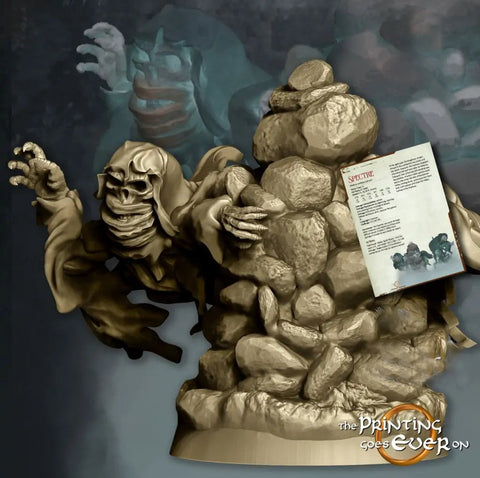 Specter Undead Resin Miniature | Miniature |Available in 28mm, 32mm,75mm Scales | Pathfinder Figure | DnD | Figurine unpainted |