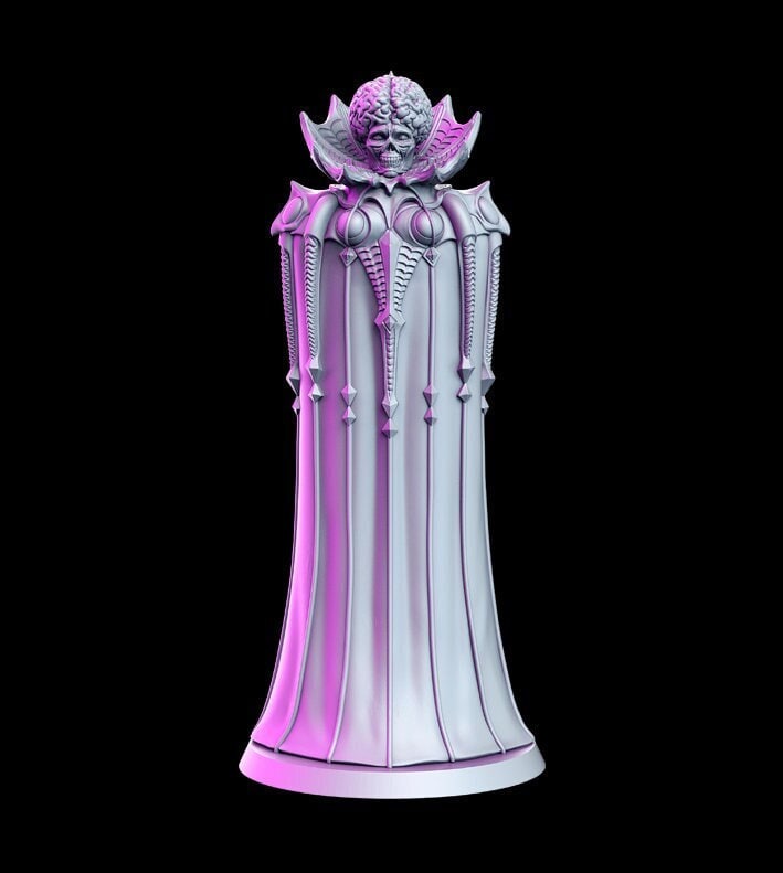Female Psionic Lich Lord | Undead Miniature | Dungeons and Dragons | 28mm | 32mm | Pathfinder | Figure for Painting