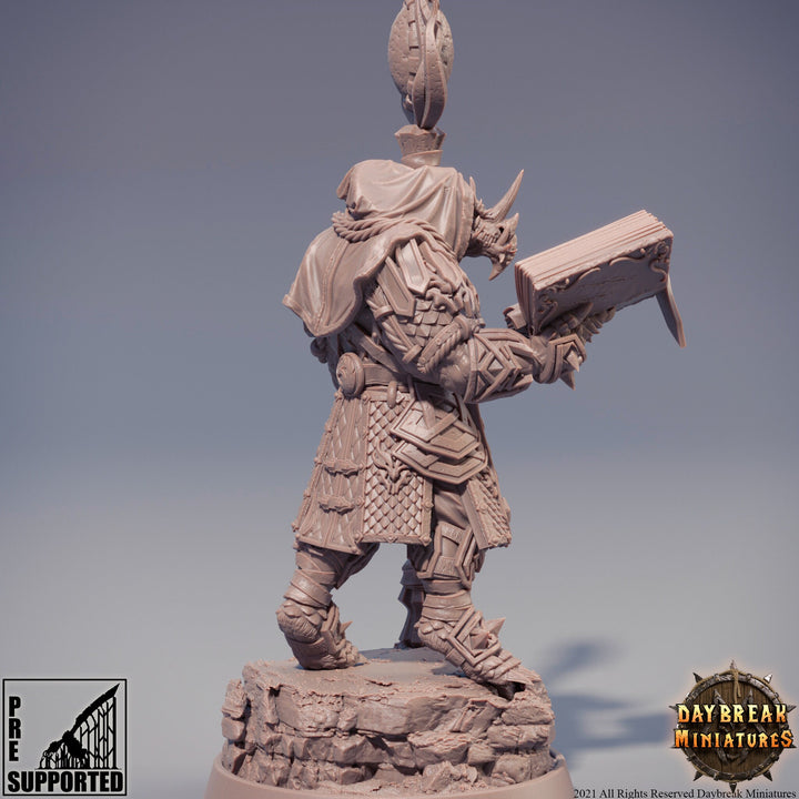 Dragonborn Wizard | PC or NPC model | 28mm, 32mm, 75mm Scale Resin Miniature | Dungeons and Dragons Miniatures | Pathfinder |