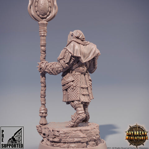 Dragonborn Wizard | PC or NPC model | 28mm, 32mm, 75mm Scale Resin Miniature | Dungeons and Dragons Miniatures | Pathfinder |
