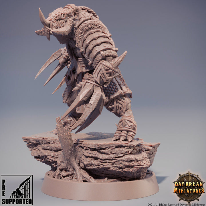 Dragonborn Fighter DnD miniature | 28mm, 32mm, 75mm Scale Resin Miniature | Dungeons and Dragons Miniatures | Pathfinder |