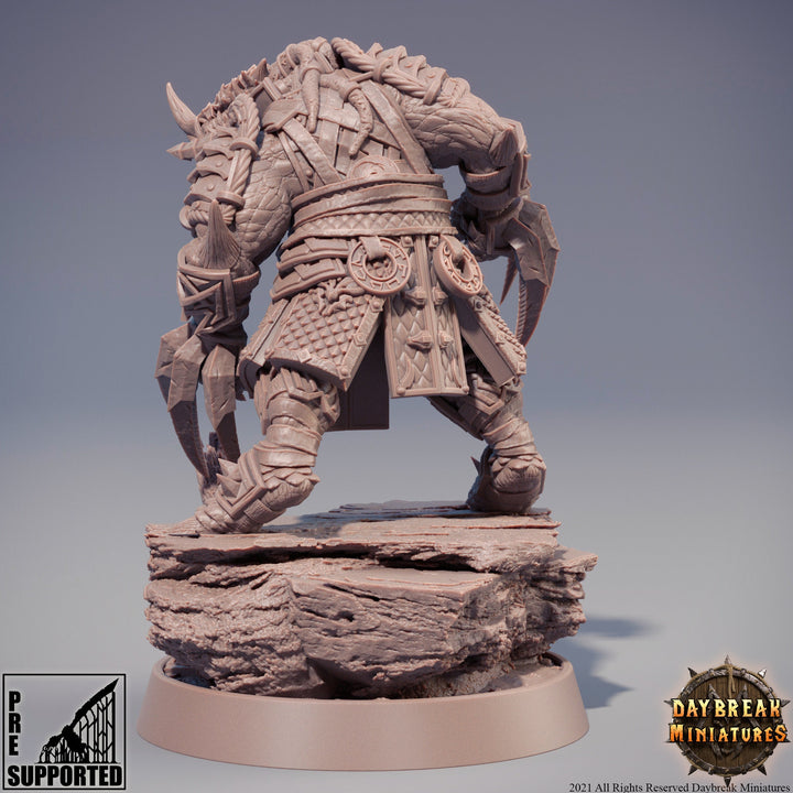Dragonborn Fighter DnD miniature | 28mm, 32mm, 75mm Scale Resin Miniature | Dungeons and Dragons Miniatures | Pathfinder |