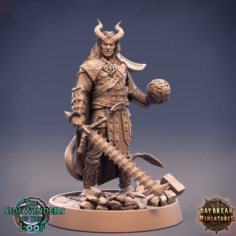 Tiefling Warlock Pact of the Blade Cambion | 28mm, 32mm, 75mm Scale Resin Miniature | Dungeons and Dragons | Pathfinder |