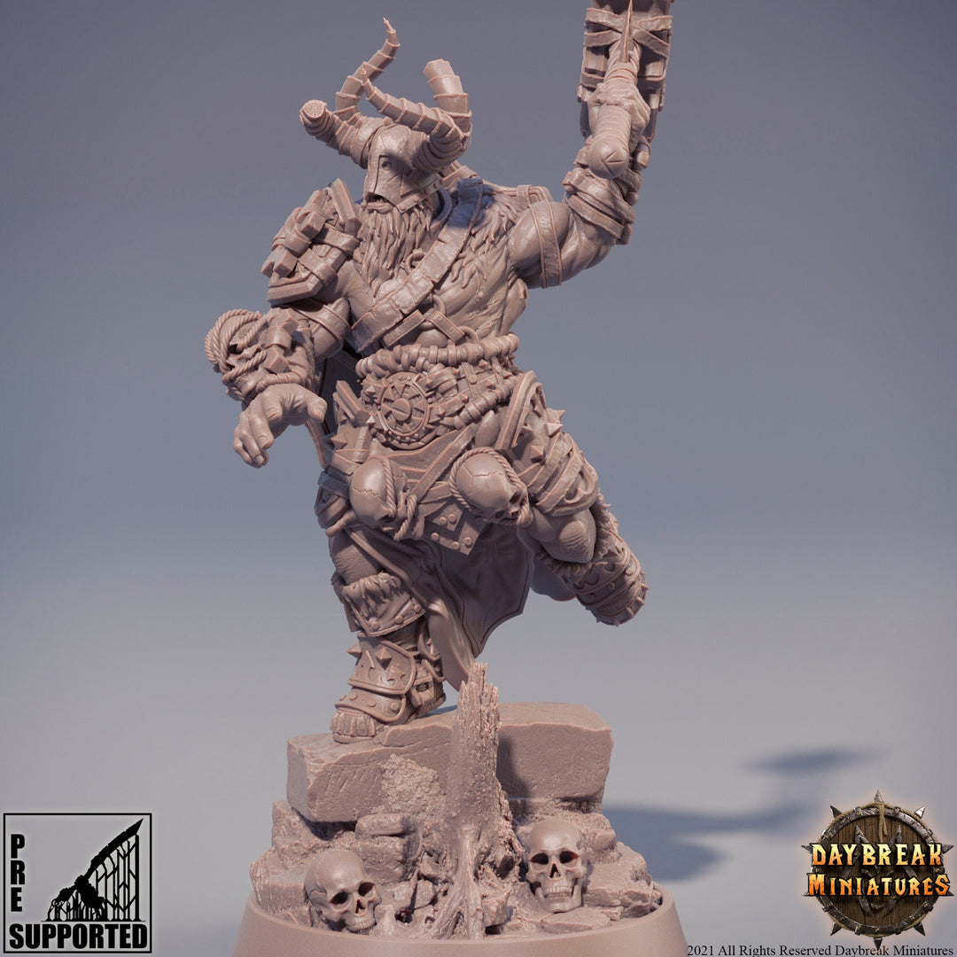 Oathbreaker Knight with hammer | Blood Warriors | 28mm, 32mm, 75mm | Miniature | Dungeons and Dragons | Pathfinder |
