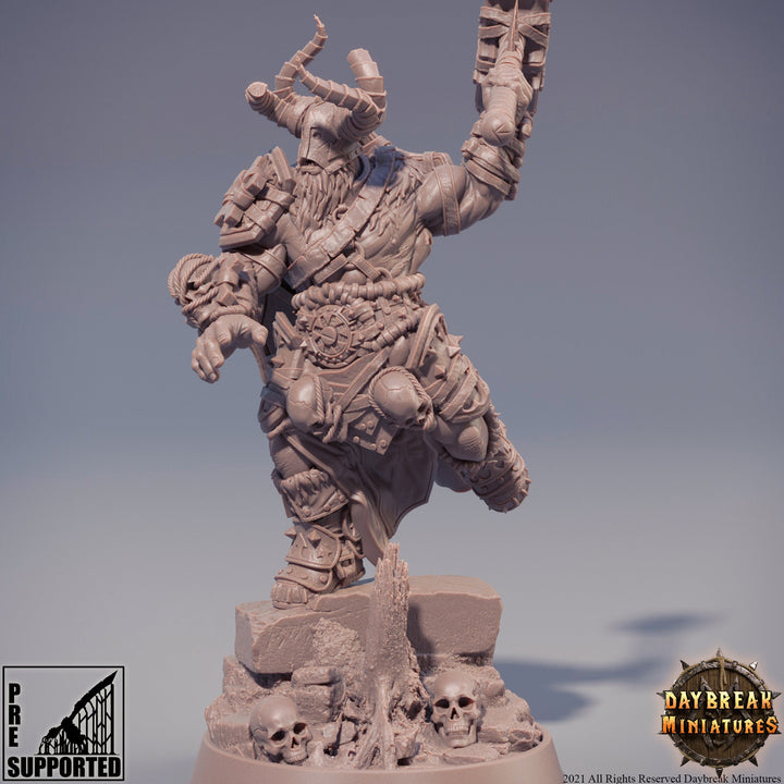 Oathbreaker Knight with hammer | Blood Warriors | 28mm, 32mm, 75mm | Miniature | Dungeons and Dragons | Pathfinder |