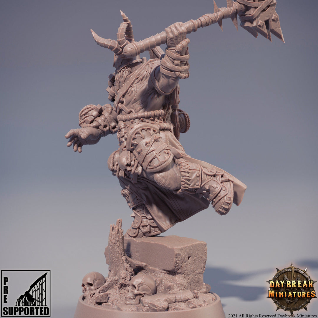 Oathbreaker Knight with hammer | Blood Warriors | 28mm, 32mm, 75mm | Miniature | Dungeons and Dragons | Pathfinder |