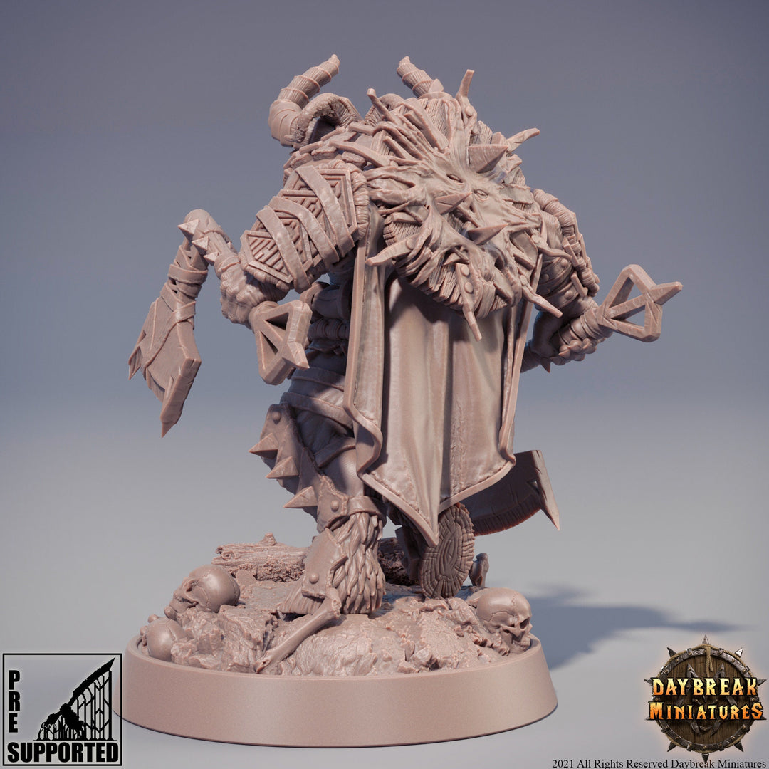 Beastman - Minotaur -Yakfolk | 28mm, 32mm,54mm, 75mm, 100mm Scale Resin Miniature | Dungeons and Dragons Miniatures | Pathfinder |