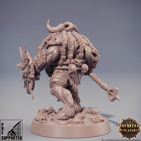 Beastman - Minotaur -Yakfolk | 28mm, 32mm,54mm, 75mm, 100mm Scale Resin Miniature | Dungeons and Dragons Miniatures | Pathfinder |