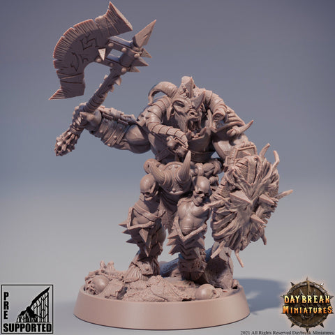Beastman - Minotaur -Yakfolk | 28mm, 32mm,54mm,75mm, 100mm Scale Resin Miniature | Dungeons and Dragons Miniatures | Pathfinder |