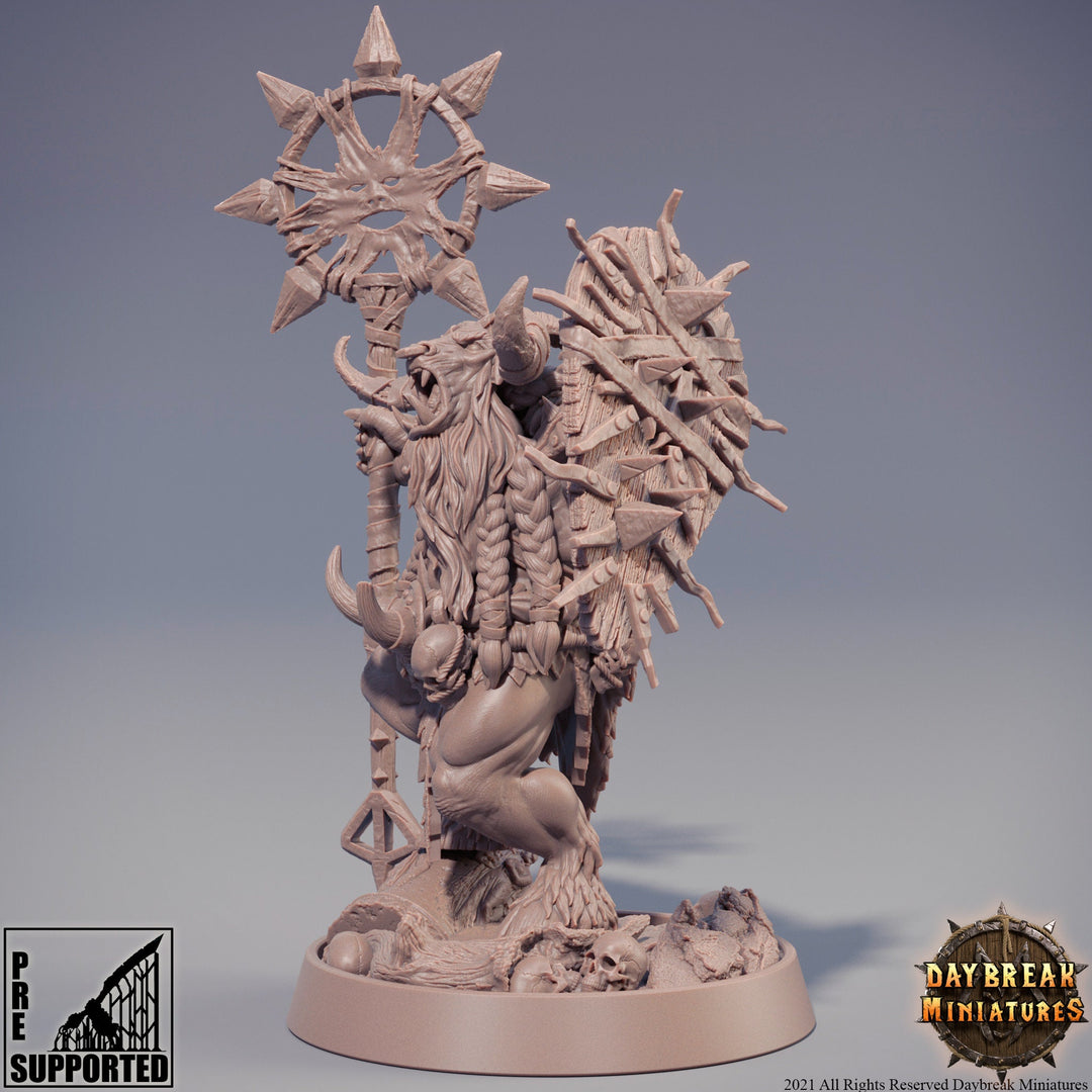 Beastman - Minotaur -Yakfolk | 28mm, 32mm, 75mm Scale Resin Miniature | Dungeons and Dragons Miniatures | Pathfinder |