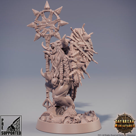 Beastman - Minotaur -Yakfolk | 28mm, 32mm, 75mm Scale Resin Miniature | Dungeons and Dragons Miniatures | Pathfinder |