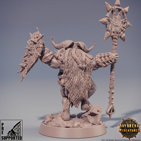 Beastman - Minotaur -Yakfolk | 28mm, 32mm, 75mm Scale Resin Miniature | Dungeons and Dragons Miniatures | Pathfinder |