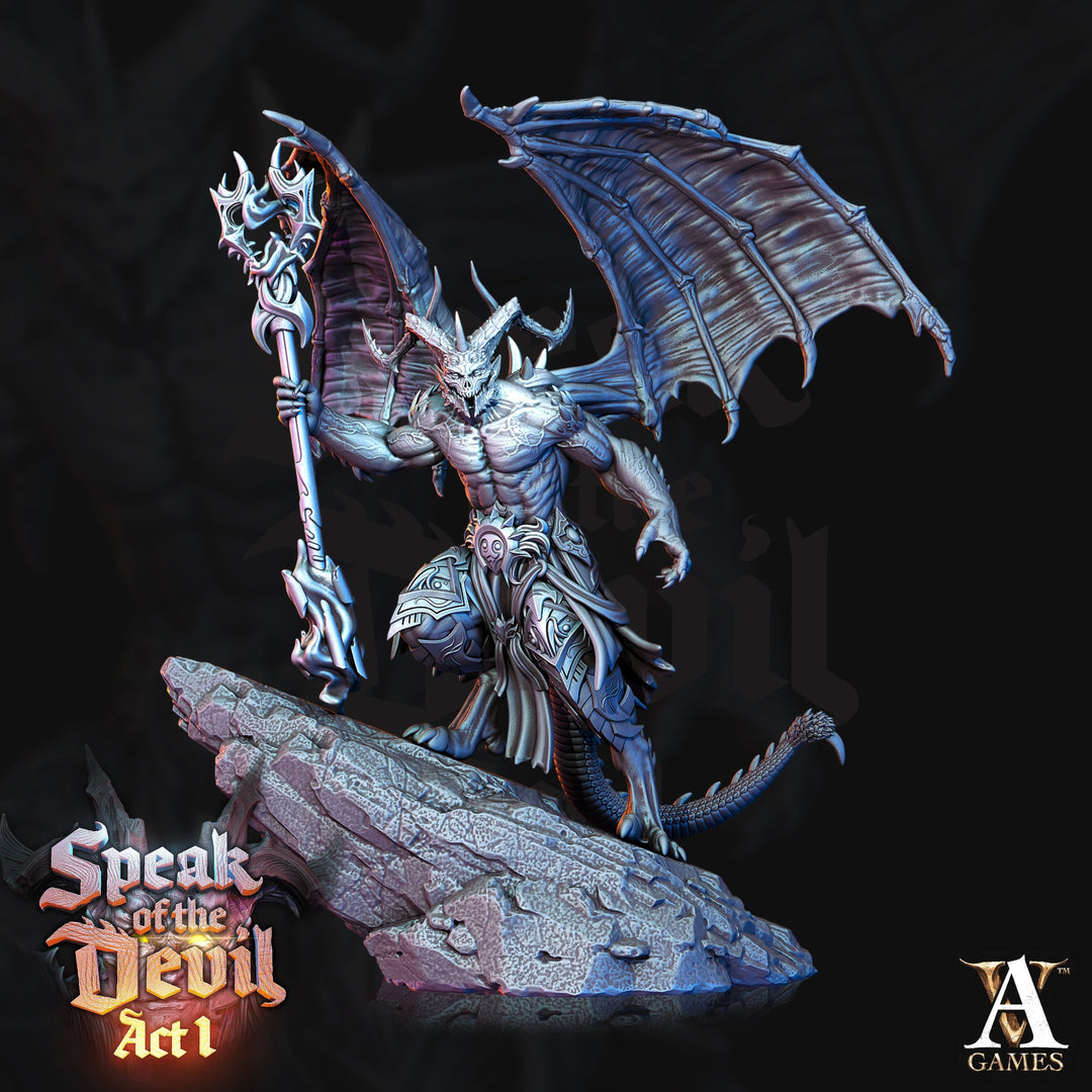 Greater Devil - Horned Devil, Demon Lord | 4 sizes: 35mm,50mm,60mm,75mm Base | Out of the Abyss | Dungeons & Dragons 5e RPG | TPG Wargames