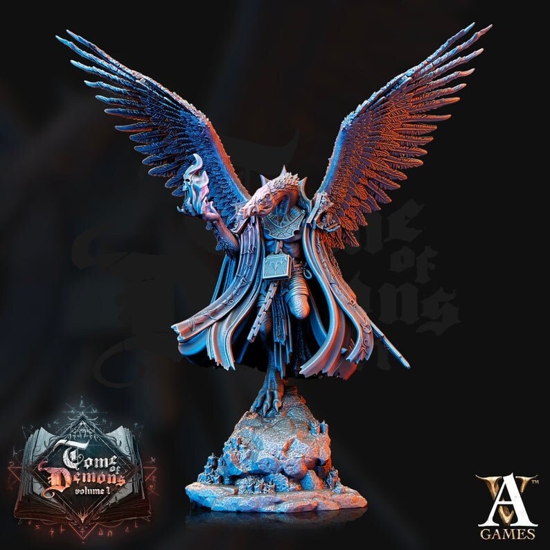 Demon Lord | 180mm | Wingspan 170mm | Dungeons and Dragons | Archvillain Games | Miniatures Wargames