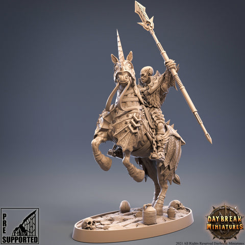 Elite Vampire Cavalry. Blood Knights Proxy | Mounted Vampire Miniature | 28mm Scale | 32mm Scale | 75mm Scale | Pathfinder | DnD | Strahd