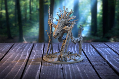 Twig Blight Treant Miniature | 100mm tall | 28mm/32mm scale | | Dungeons and Dragons | Pathfinder | Clay Cyanide |
