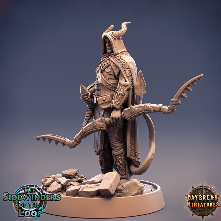 Tiefling Ranger Fighter Battle Master Archer Sharpshooter | 28mm, 32mm,75mm, Scale Resin Miniature | D&amp;D | Pathfinder |