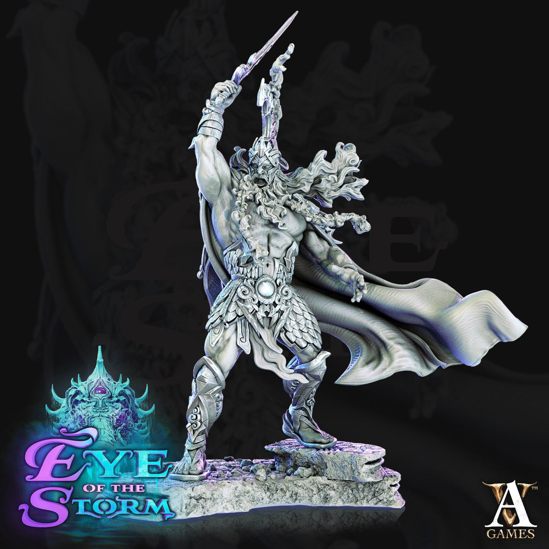 Storm Giant King | 165mm Tall -100mm Base | 3d printed | Storm King's Thunder miniature| Dungeons and Dragons |