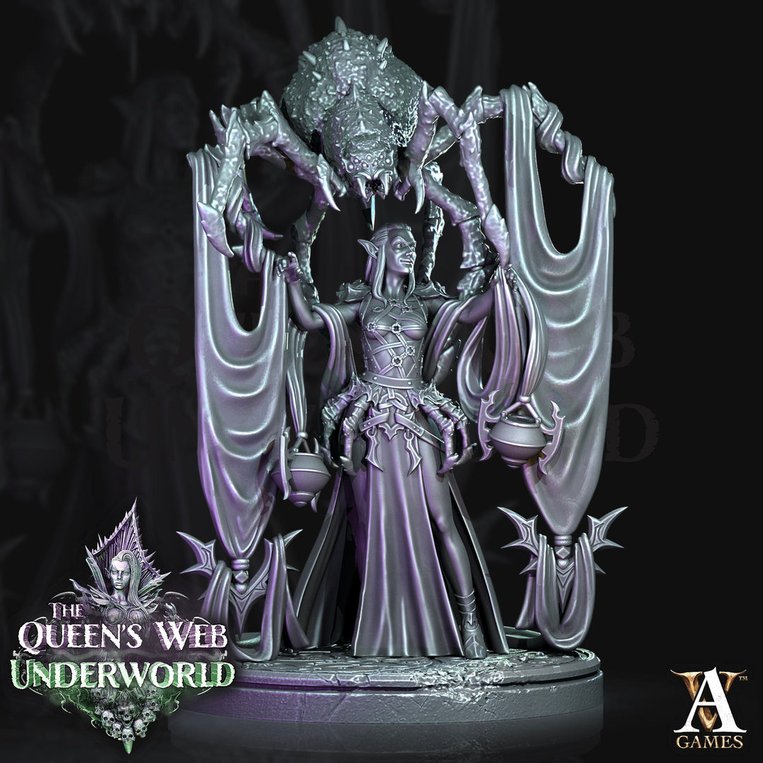 Drow High Priestess of Loth -Dark Elf Female Cleric |28mm,32mm, 54mm,75mm,100mm Scales|DnD Miniature|Dungeons n Dragons | Baenere | Sexy Elf