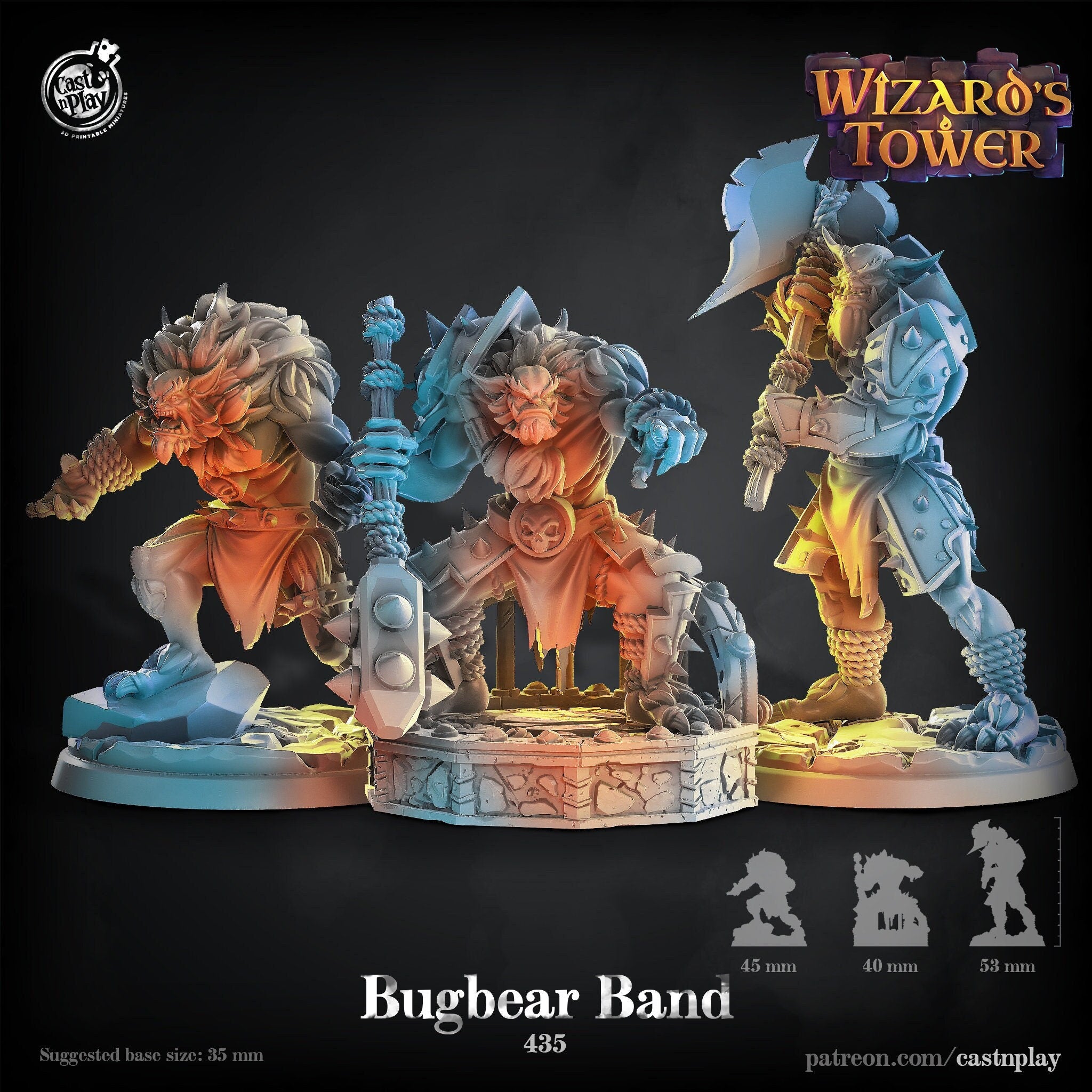 Bugbear DnD 5e Humanoid monsters Miniatures | Dungeons and Dragons | 2 ...