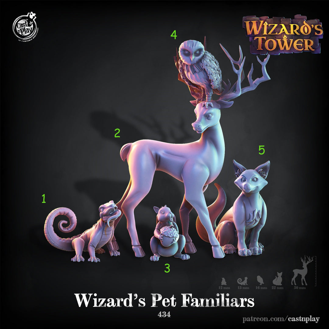 Cute Animal Familiares | 28mm,32mm, 75mm Scale | Ranger Animal NPC Miniature | Dungeons and Dragons | Pathfinder Miniatures | DnD dog mini |