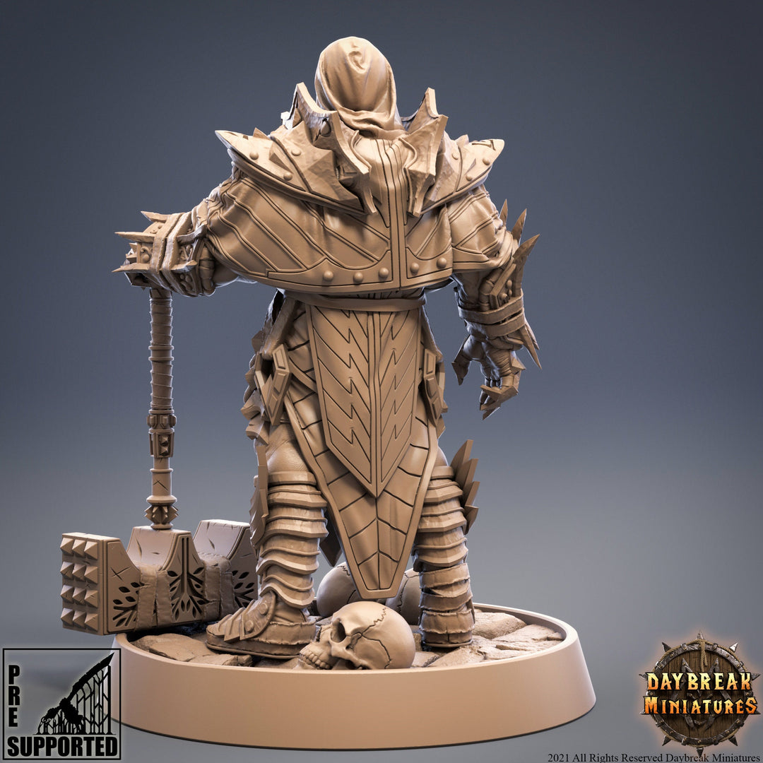 Vampire Knight Blood Oath w/ Great Hammer | 28mm, 32mm, 75mm Scale Resin Miniature | Dungeons and Dragons | Pathfinder | Strahd |