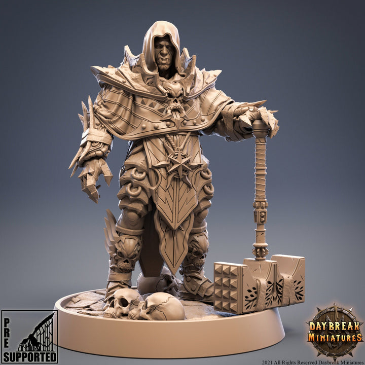 Vampire Knight Blood Oath w/ Great Hammer | 28mm, 32mm, 75mm Scale Resin Miniature | Dungeons and Dragons | Pathfinder | Strahd |