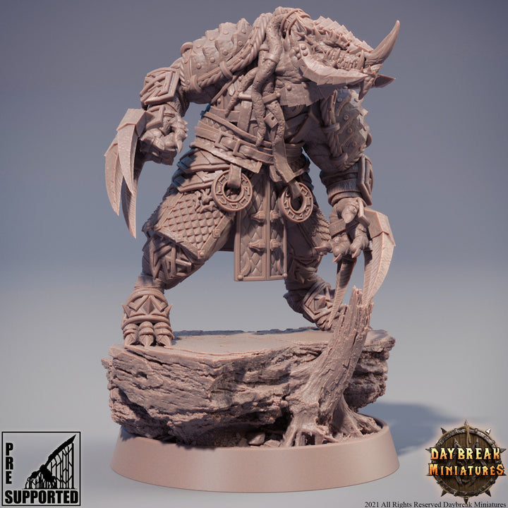 Dragonborn Fighter DnD miniature | 28mm, 32mm, 75mm Scale Resin Miniature | Dungeons and Dragons Miniatures | Pathfinder |
