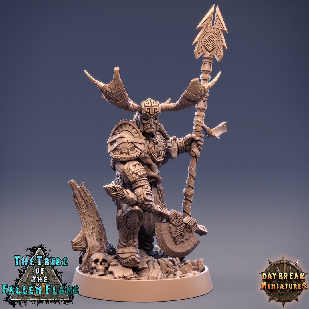 Druid Cleric Player Character | Hobgoblin Shaman | 28mm, 32mm, 75mm Scale Resin Miniature | Dungeons and Dragons | Daybreak Miniatures