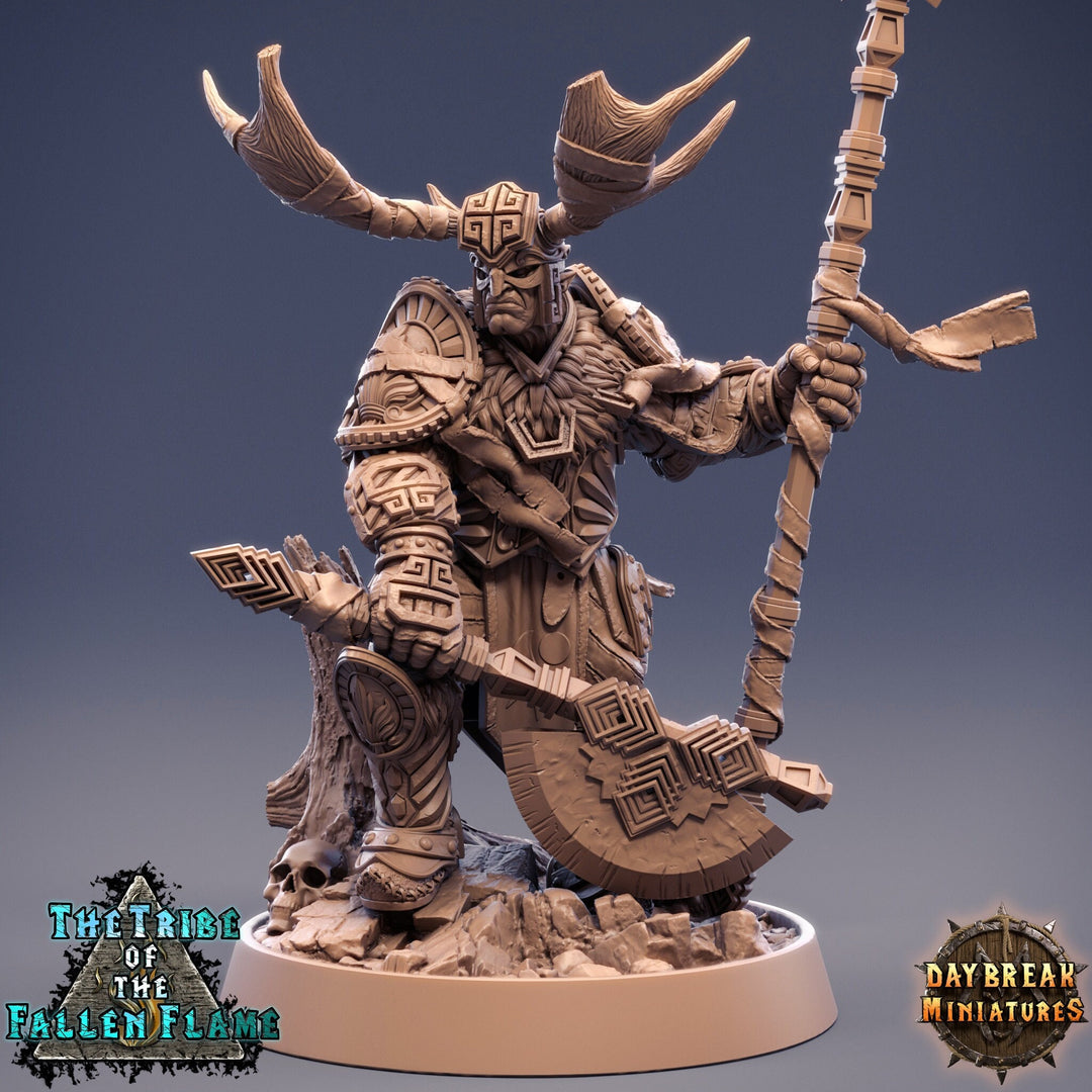 Druid Cleric Player Character | Hobgoblin Shaman | 28mm, 32mm, 75mm Scale Resin Miniature | Dungeons and Dragons | Daybreak Miniatures