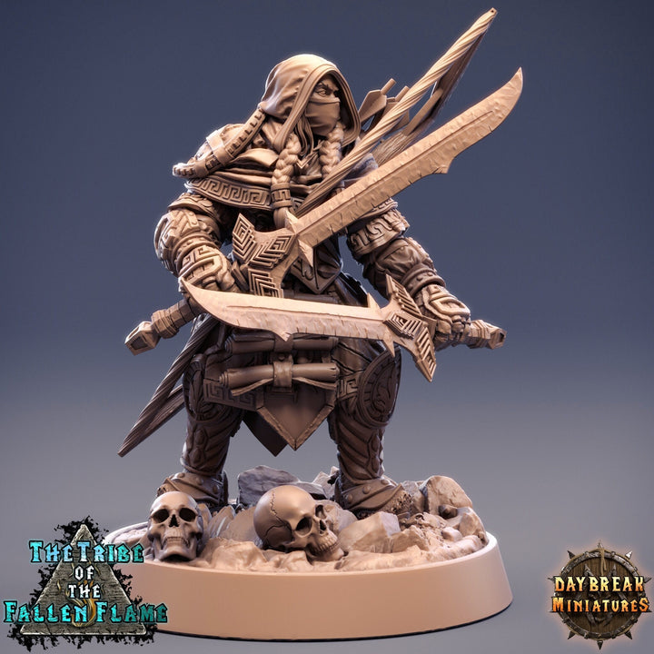 Rogue Assassin Ranger | 28mm, 32mm, 75mm Scale Resin Miniature | Dungeons and Dragons | Daybreak Miniatures