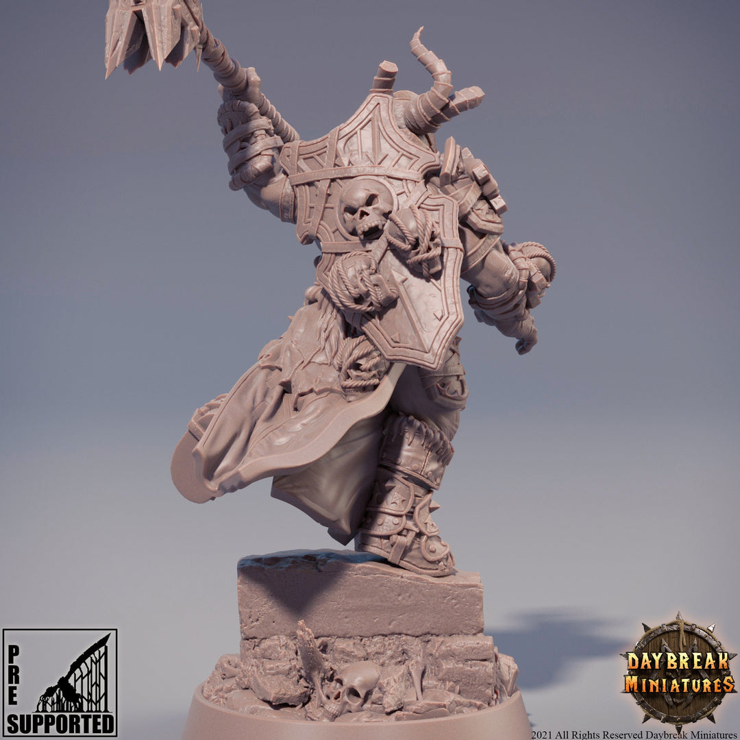 Oathbreaker Knight with hammer | Blood Warriors | 28mm, 32mm, 75mm | Miniature | Dungeons and Dragons | Pathfinder |