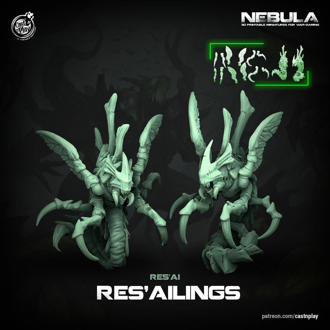 Insectoid Alien Monstrosity | 2 models, 3 sizes | Resin Miniature | Dungeons and Dragons | Pathfinder Miniatures | Tabletop Wargame