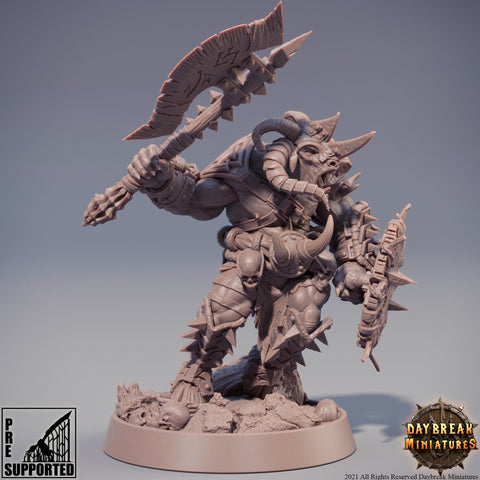 Beastman - Minotaur -Yakfolk | 28mm, 32mm,54mm,75mm, 100mm Scale Resin Miniature | Dungeons and Dragons Miniatures | Pathfinder |