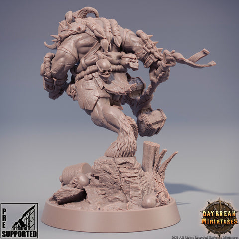 Beastman - Minotaur -Yakfolk | 28mm, 32mm,54mm, 75mm, 100mm Scale Resin Miniature | Dungeons and Dragons Miniatures | Pathfinder |