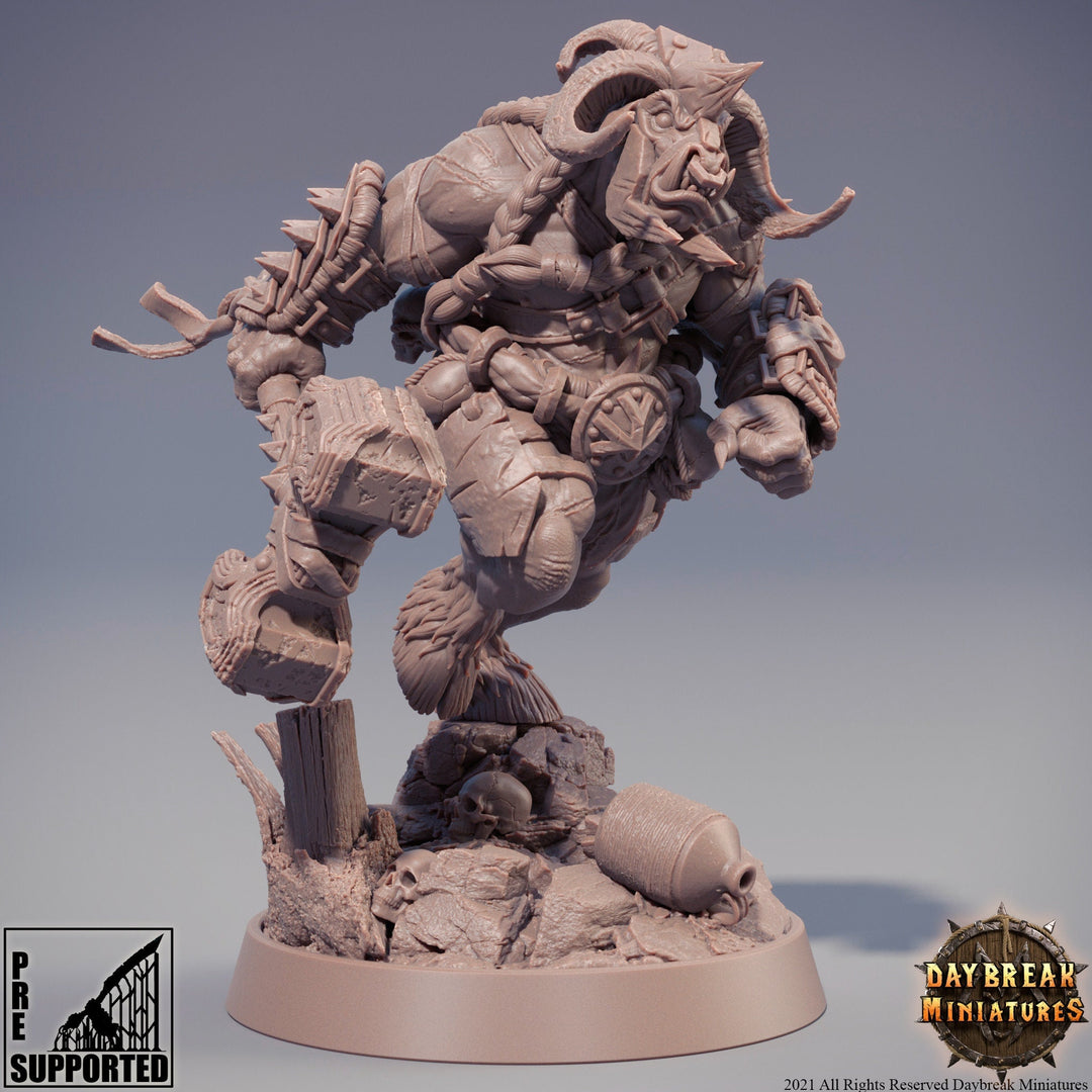 Beastman - Minotaur -Yakfolk | 28mm, 32mm,54mm, 75mm, 100mm Scale Resin Miniature | Dungeons and Dragons Miniatures | Pathfinder |