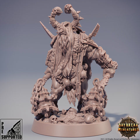 Beastman - Minotaur -Yakfolk | 28mm, 32mm, 75mm Scale Resin Miniature | Dungeons and Dragons Miniatures | Pathfinder |