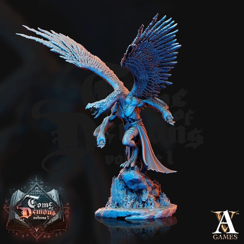 Demon Lord | 180mm | Wingspan 170mm | Dungeons and Dragons | Archvillain Games | Miniatures Wargames