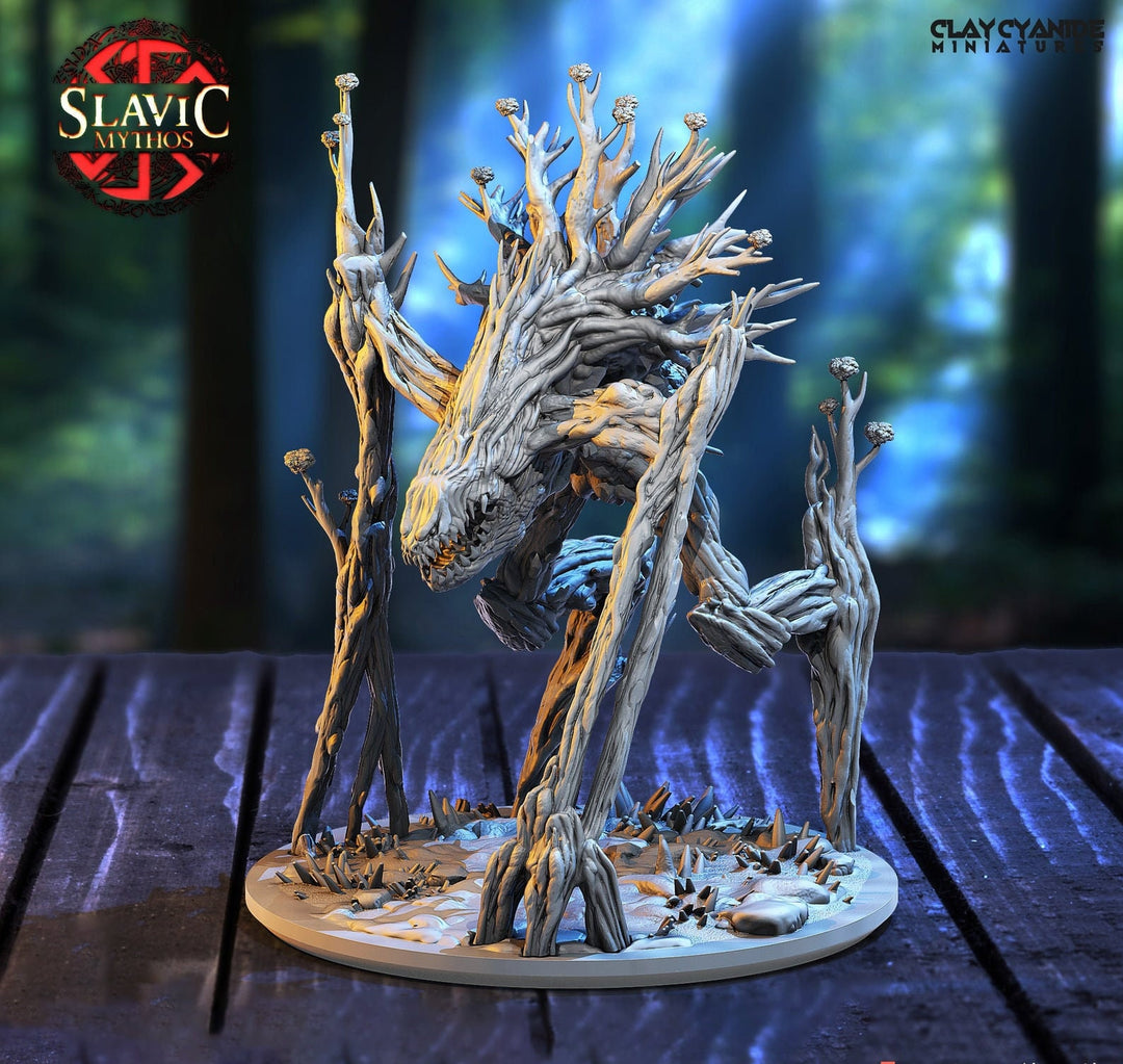 Twig Blight Treant Miniature | 100mm tall | 28mm/32mm scale | | Dungeons and Dragons | Pathfinder | Clay Cyanide |