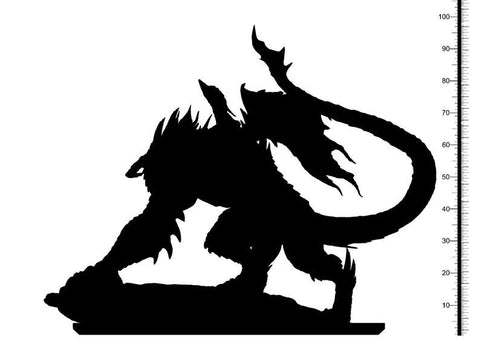 Behemoth Demonic Dragon Miniature | 100mm tall | 28mm/32mm scale | | Dungeons and Dragons | Clay Cyanide |