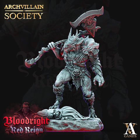 Dragonborn Barbarian mini | 28mm, 32mm, 54mm, 75mm, 100mm Scale Resin Miniature | Dungeons and Dragons Miniatures | Pathfinder |