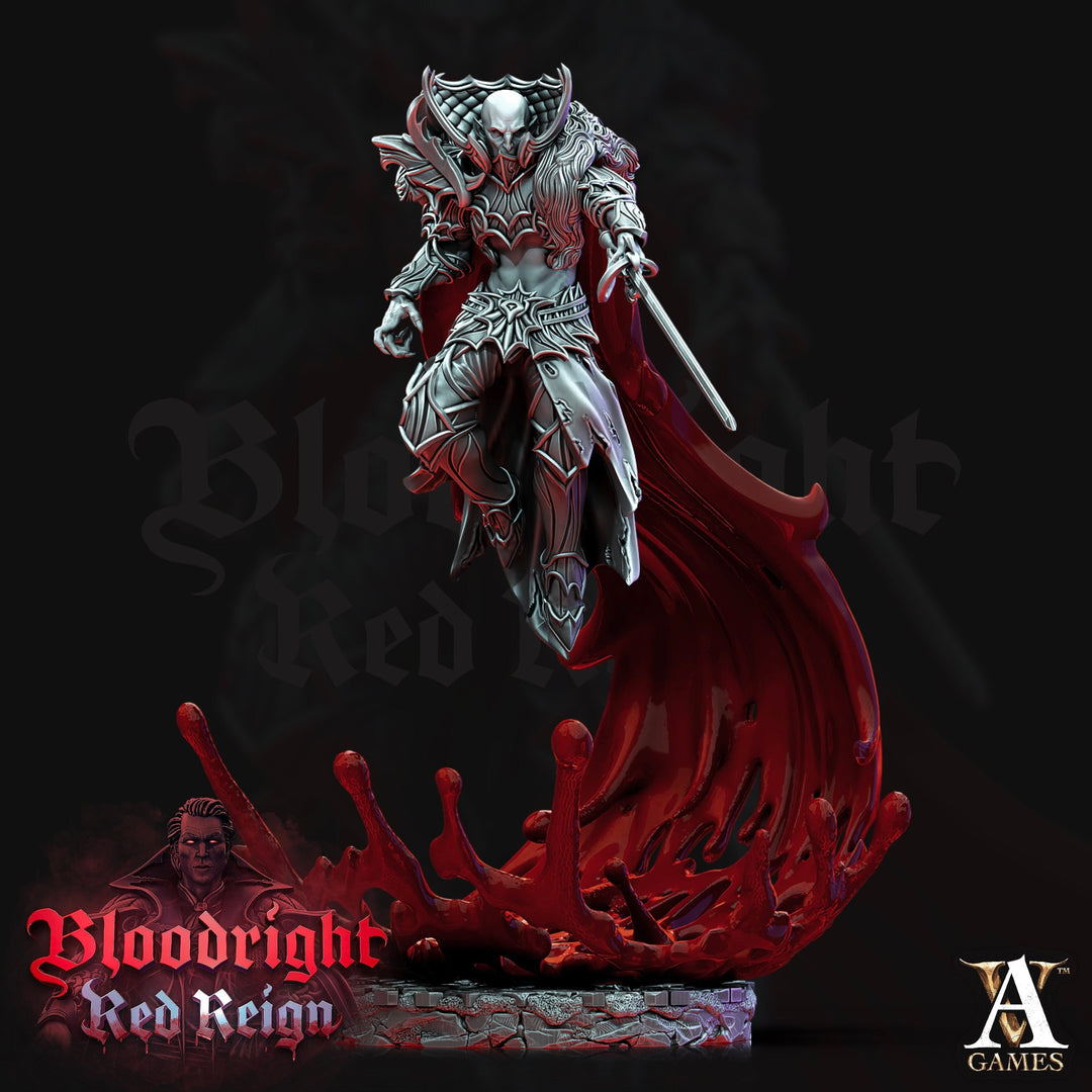 Vampire Count Evil Bloodcloaks | 28mm, 32mm, 75mm Scale | Undead Dungeons and Dragons 5e Miniatures | Pathfinder | Archvillain games