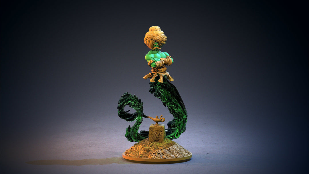 Dijinn Genie DnD 5e Miniature | 28mm, 32mm, 75mm Scales | Clay Cyanide| Dungeons and Dragons Miniatures | Pathfinder Miniatures |