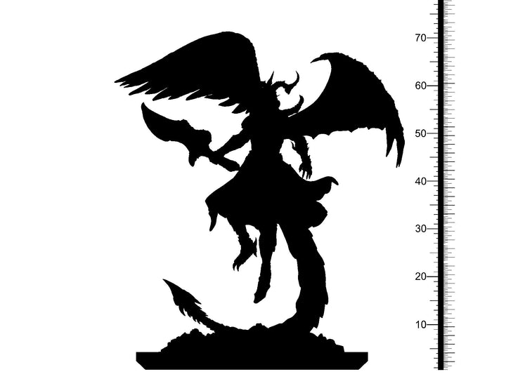 Abezathibou Fallen Angel | 28mm, 32 mm, 75mm Scale | Resin Miniature | Dungeons and Dragons | Pathfinder | D&amp;D 5e | Clay Cyanide