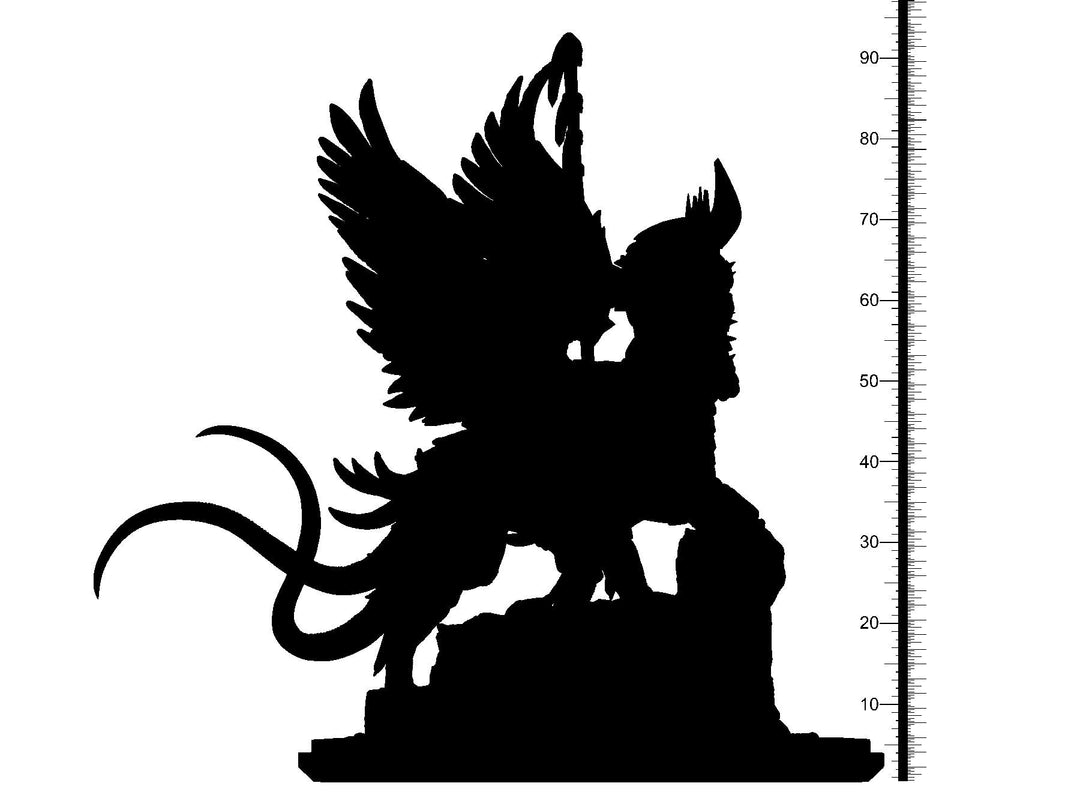 Astaroth Demon Prince | 28mm, 32 mm, 75mm Scale | Resin Miniature | Dungeons and Dragons | Pathfinder | D&amp;D 5e | Clay Cyanide