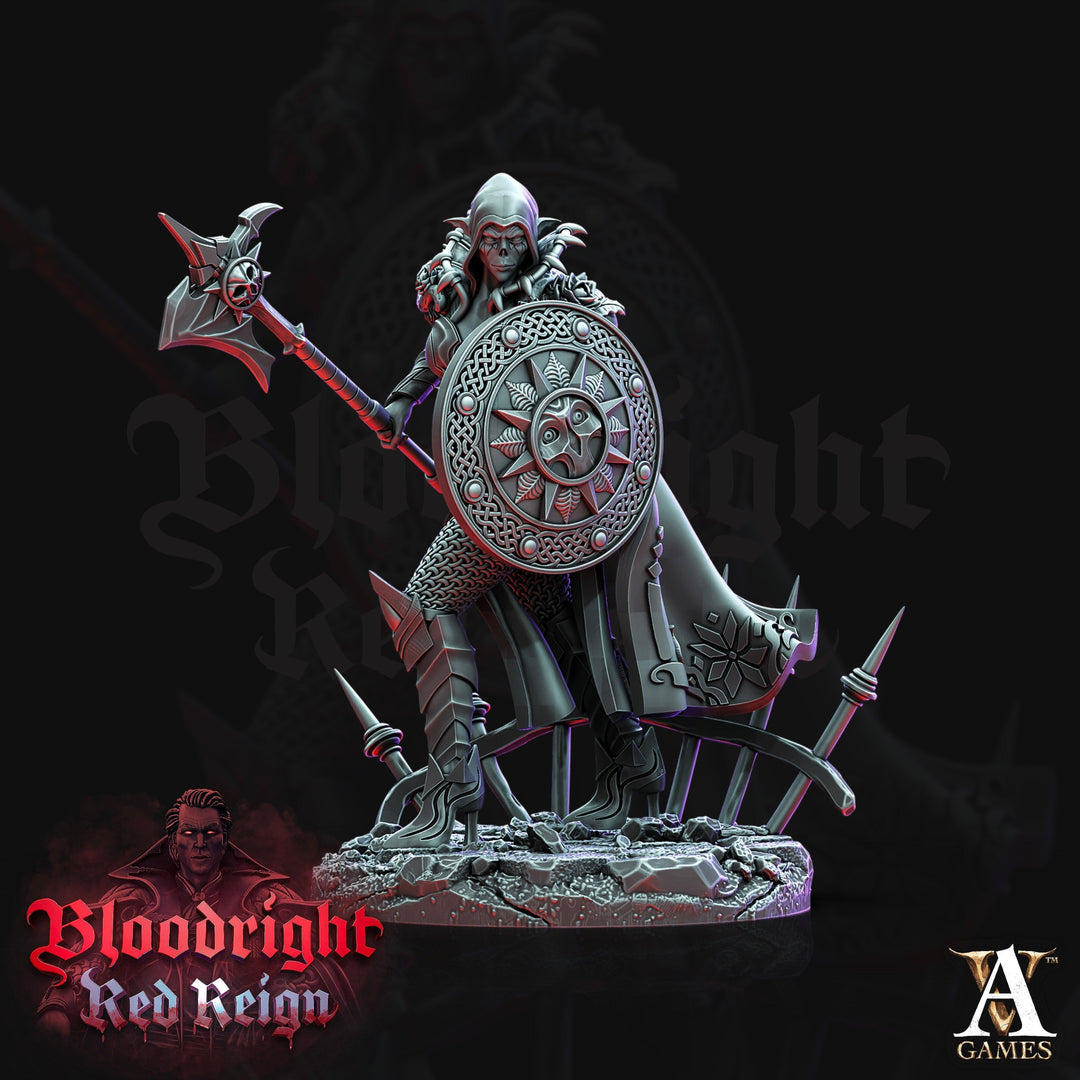 Female Vampire Fighter | 28mm, 32mm, 75mm | DnD 5e Miniature | Dungeons and Dragons | Strahd Revenloft Undead | Daughters Of Lilith |