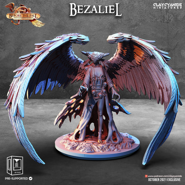 Abezathibou Fallen Angel | 28mm, 32 mm Scale | Resin Miniature | Dungeons and Dragons | Pathfinder | D&amp;D 5e | Clay Cyanide